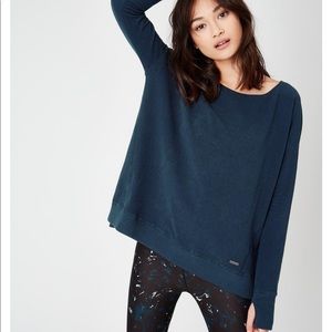 Sweaty Betty Luxe Simhasana Sweatshirt Small Blue